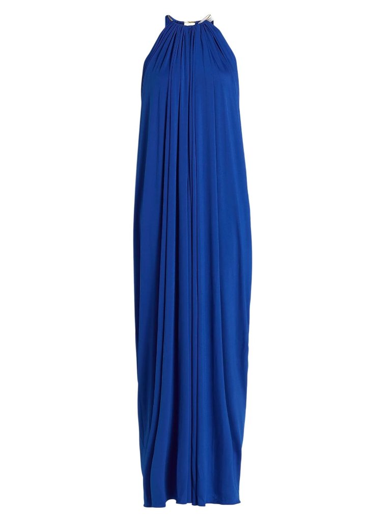 Ronny Kobo Rhodes Dress In Cobalt